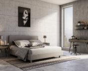 Swissbed silhouette bündig_Leatherlook_Ivory