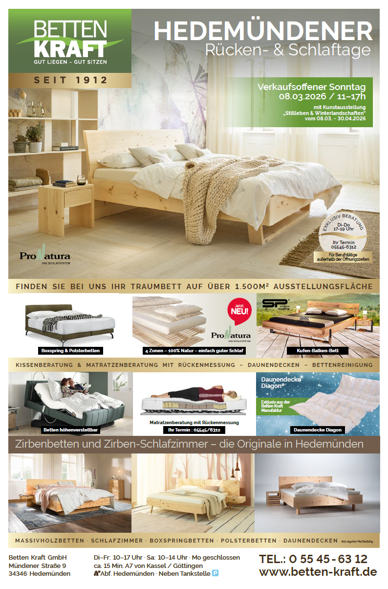 Hedemündener Rücken- und Schlaftage März 2026