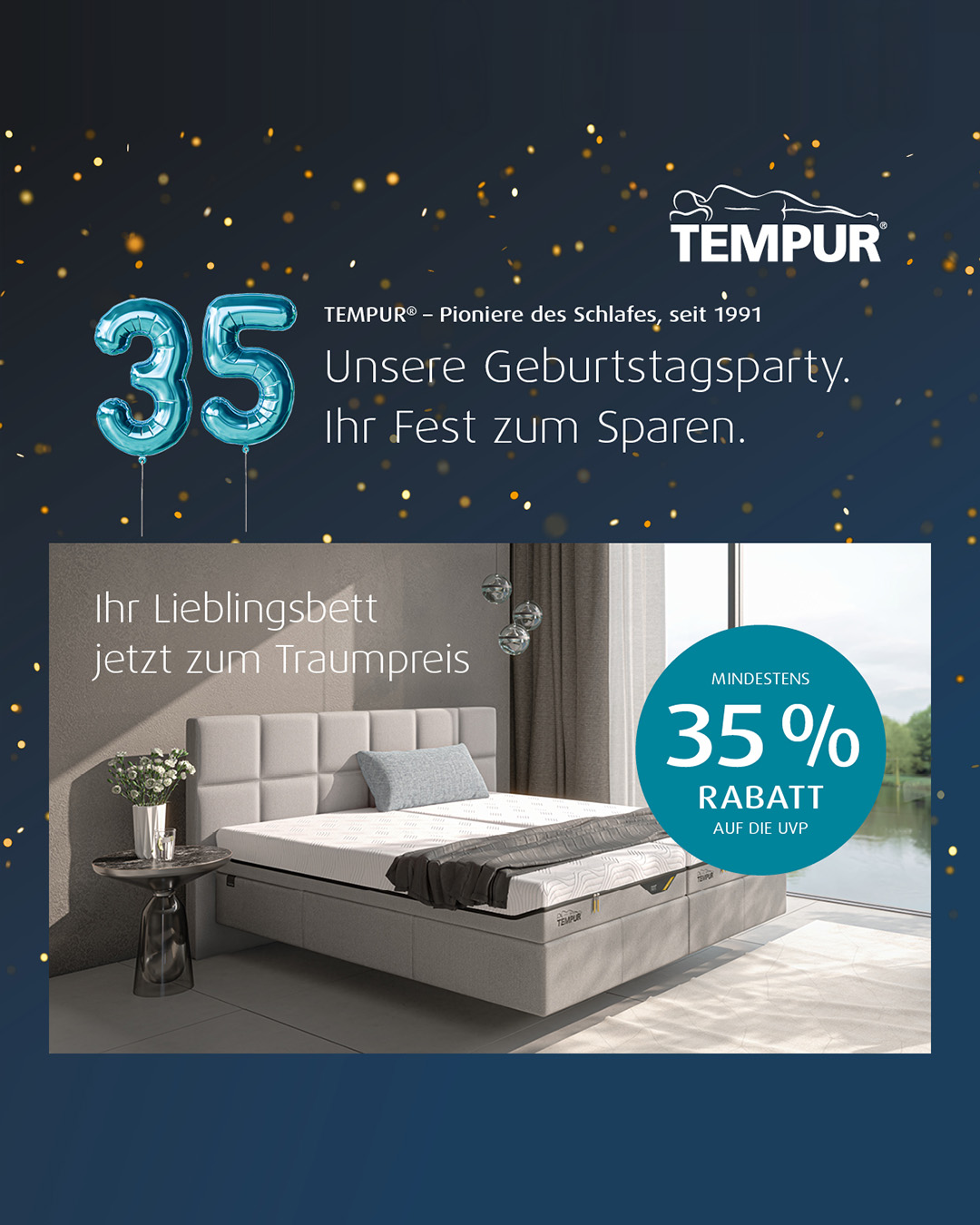 TEMPUR Bettenaktion 35 Prozent Rabatt 2026